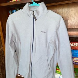Patagonia Light Blue/Gray Zip up Fleece